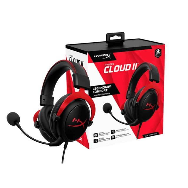 HyperX Cloud II Gaming Headset with Virtual 7.1 – Black/Red