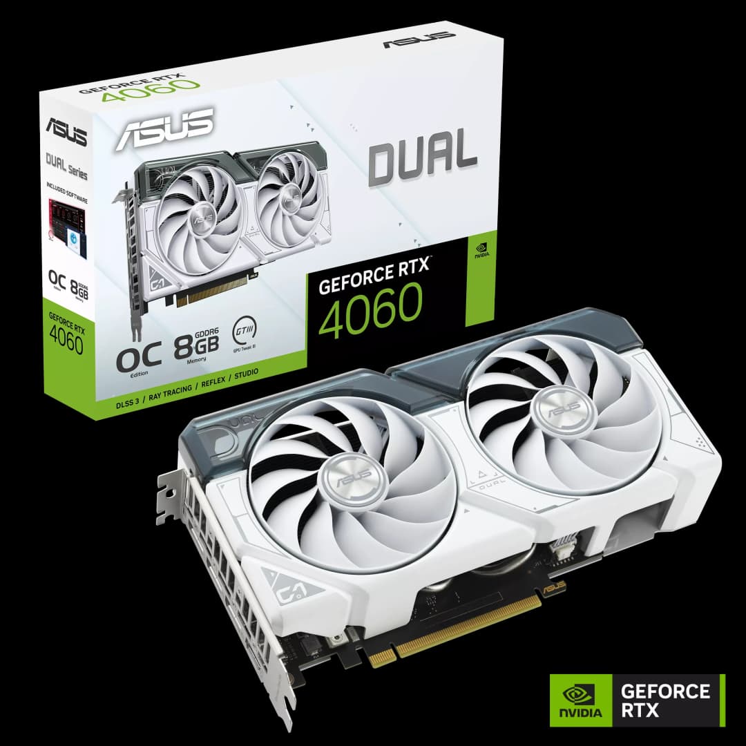 ASUS Dual GeForce RTX 4060 White OC Edition 8GB GDDR6