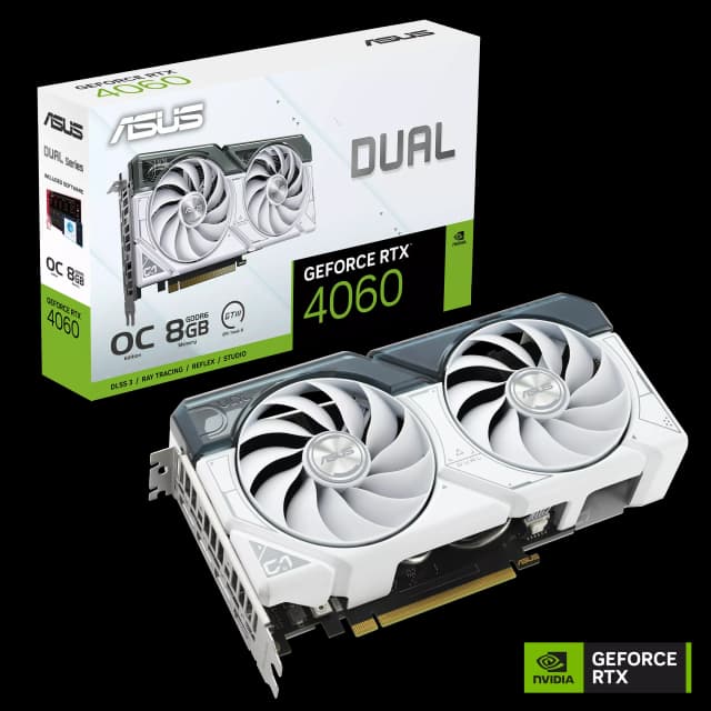 ASUS Dual GeForce RTX 4060 White OC Edition 8GB GDDR6 – Graphics Card