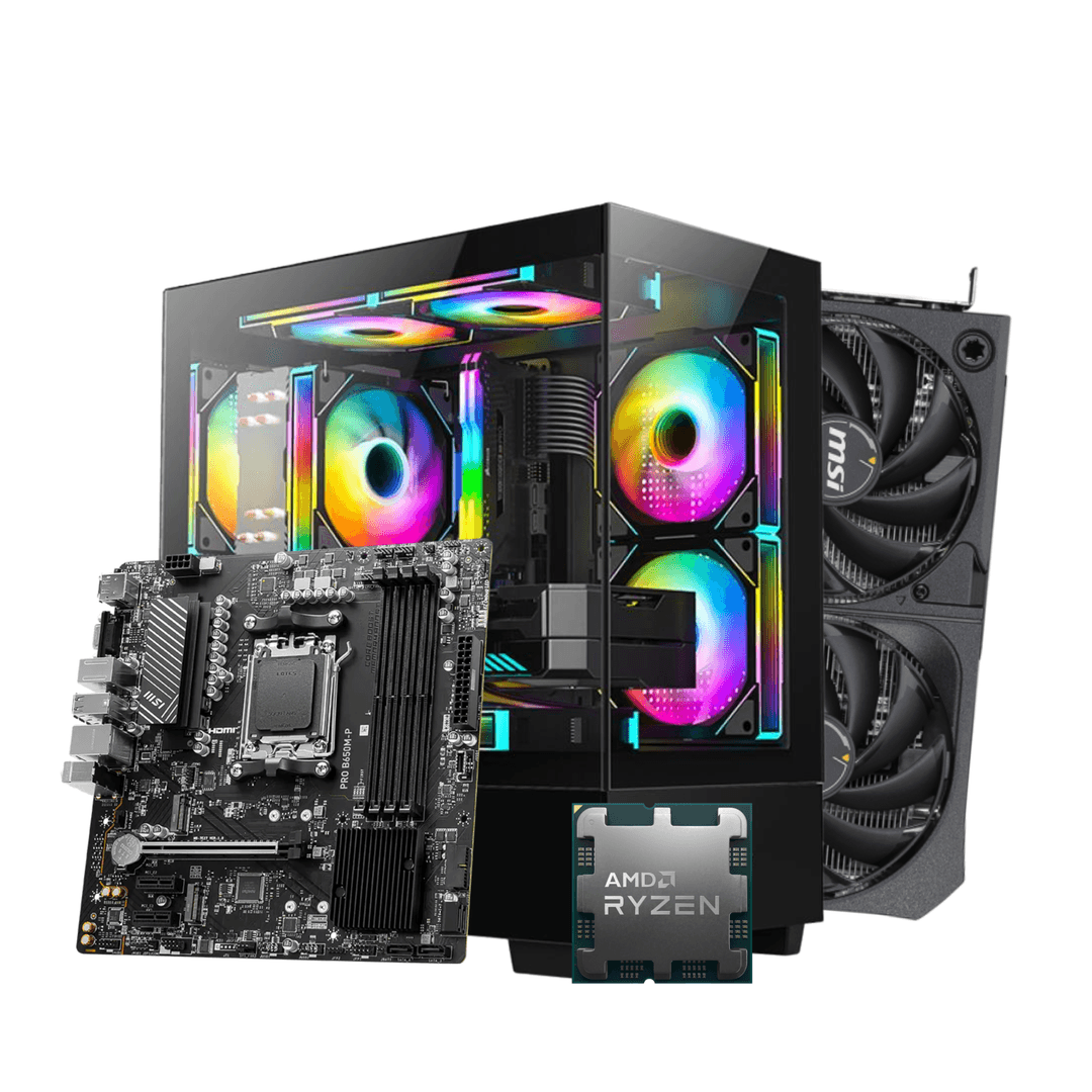 AMD Ryzen 5 7500F RTX 5050 8GB MSI Shadow Gaming PC | 16GB DDR5 6000 | 1TB NVMe