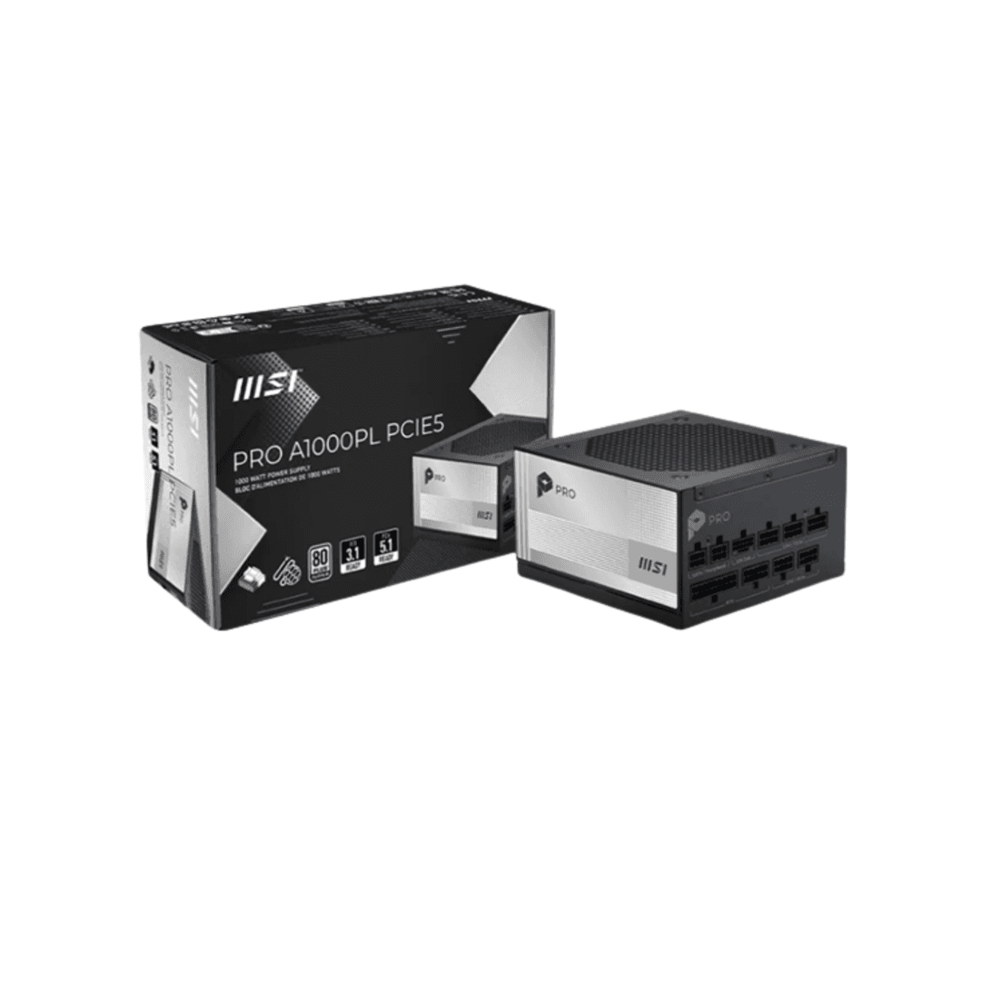 MSI PRO A1000PL 1000W 80 PLUS Platinum Fully Modular Power Supply