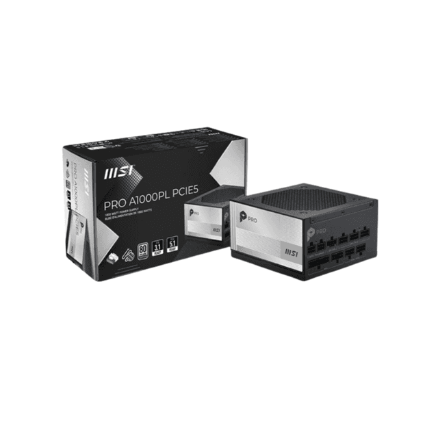 MSI PRO A1000PL 1000W 80 PLUS Platinum Fully Modular Power Supply