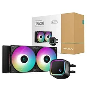 DEEPCOOL LE520 LED 240mm CPU Liquid Cooler w/ Anti-Leak Technology - Black