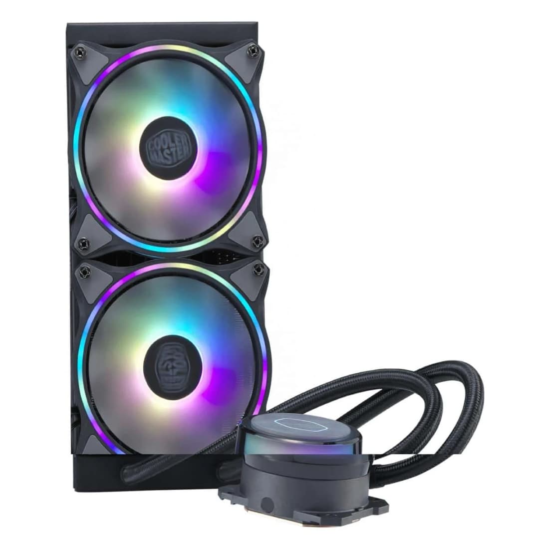 Cooler Master MasterLiquid ML240 ILLUSION ARGB CPU Liquid Cooler,New 3RD GEN Dual Chamber Pump,MF120 Halo ARGB,LGA1700 Support