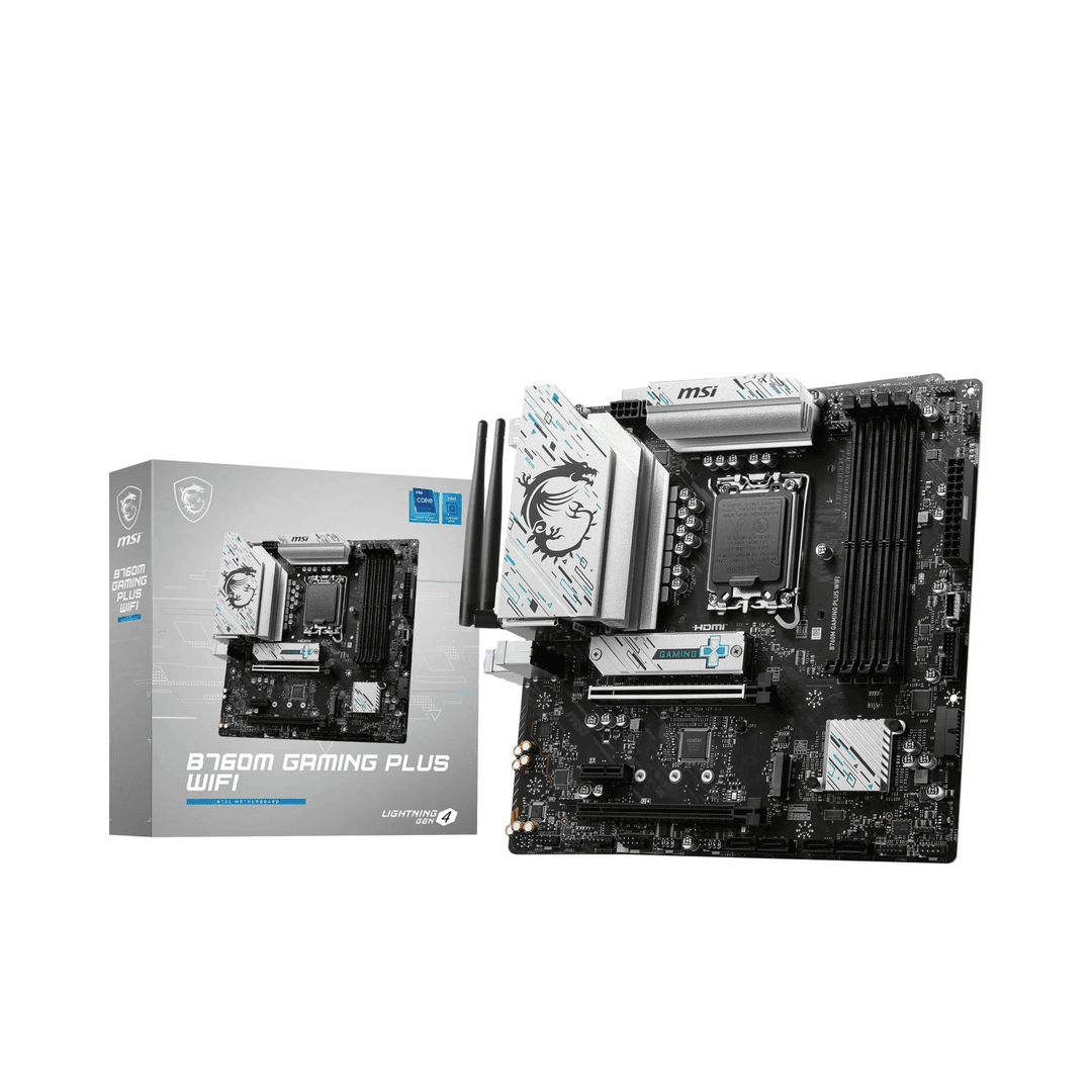 MSI B760M GAMING PLUS WIFI LGA1700 Micro-ATX Motherboard