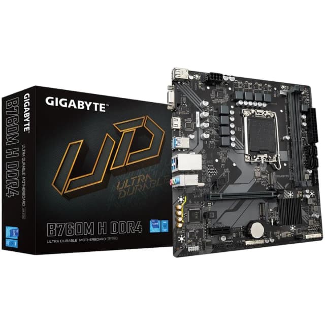 GIGABYTE B760M H mATX Gaming Motherboard – Compact Performance for Intel 13th Gen, DDR4, and PCIe 4.0