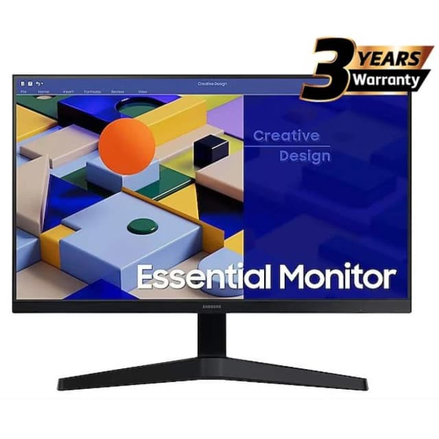 Samsung S3 Essential (C310) 24″ Full-HD, IPS Flat Monitor, 75HZ, AMD FreeSync, 5MS (GTG), Borderless Design