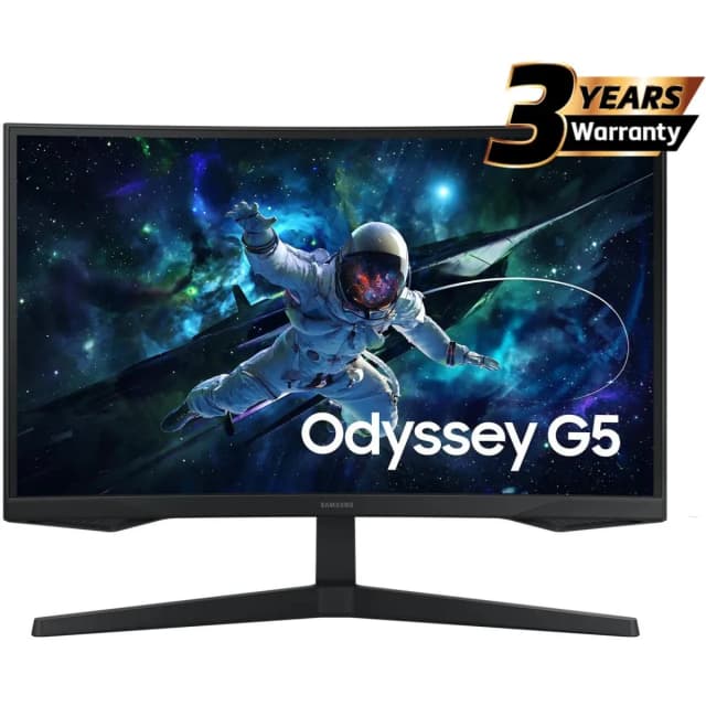 Samsung Odyssey G5 (CG55) 27″ Gaming Monitor VA, 2K QHD (2560 x 1440), 165Hz, 1Ms, HDR10, 1000R Curved, FreeSync Support