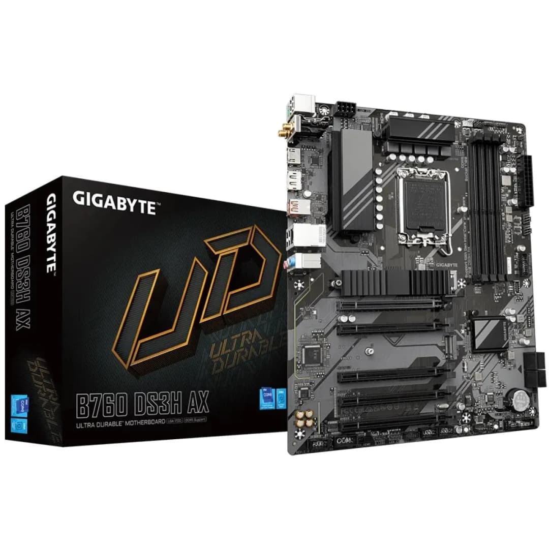GIGABYTE B760 DS3H AX WiFi 6E ATX Gaming Motherboard – Optimized for Intel 13th Gen, DDR5, and PCIe 4.0