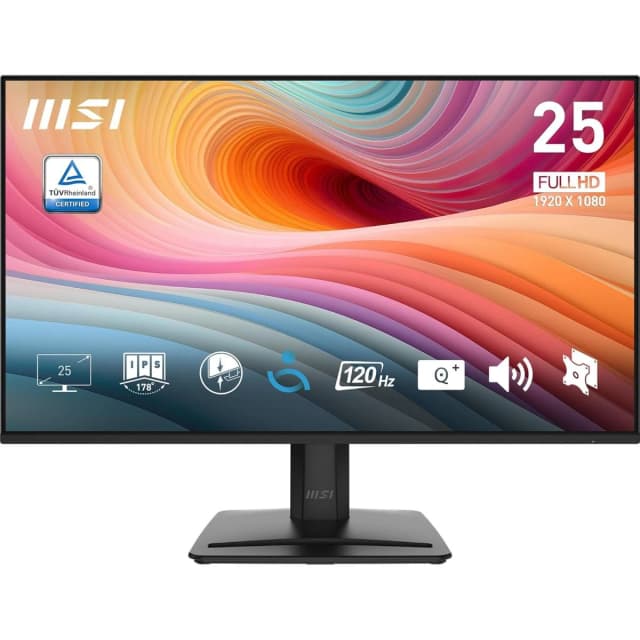 MSI PRO MP251 E2 24.5″ IPS 1920 x 1080 (FHD) Monitor, 120Hz, Adaptive-Synch, HDR Ready, HDMI, VGA Port, Display Port,VESA Mountable