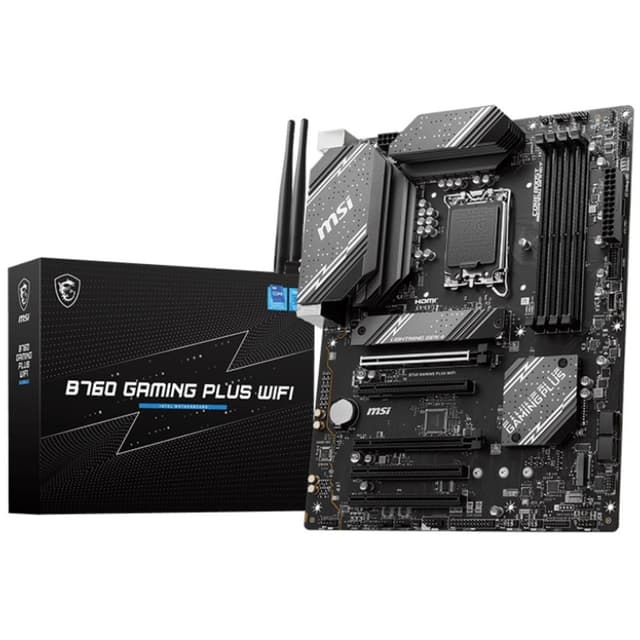 MSI B760 GAMING PLUS WIFI 6E ATX Gaming Motherboard – Optimized for Intel 13th Gen, DDR5, and PCIe 4.0