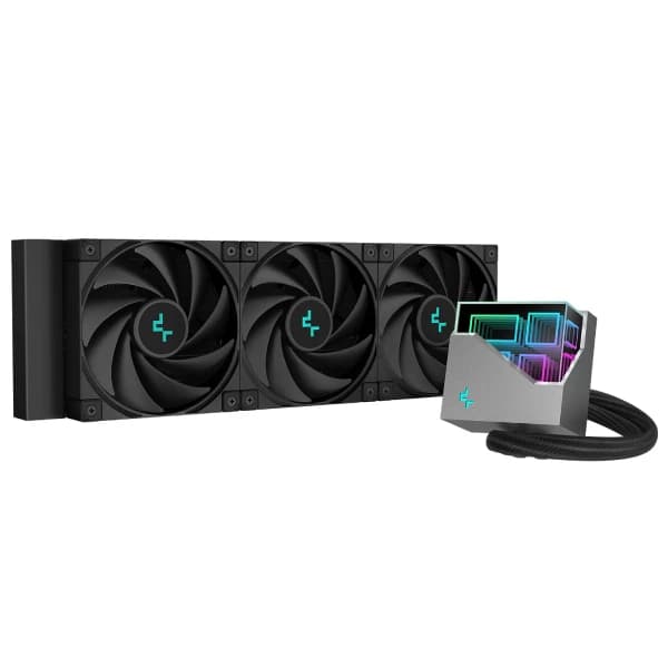 DeepCool Liquid Cooler LT720 4th Gen Dual-Chamber Pump 3100RPM Multidimensional Infinity Mirror ARGB Block 300w TDP AIO Cooler