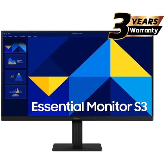 Samsung S3 Essential (D300) 27″ Full-HD, IPS Flat Monitor, 100Hz, 5MS (GTG), Super Slim Design, Eye Care Mode & Flicker Free
