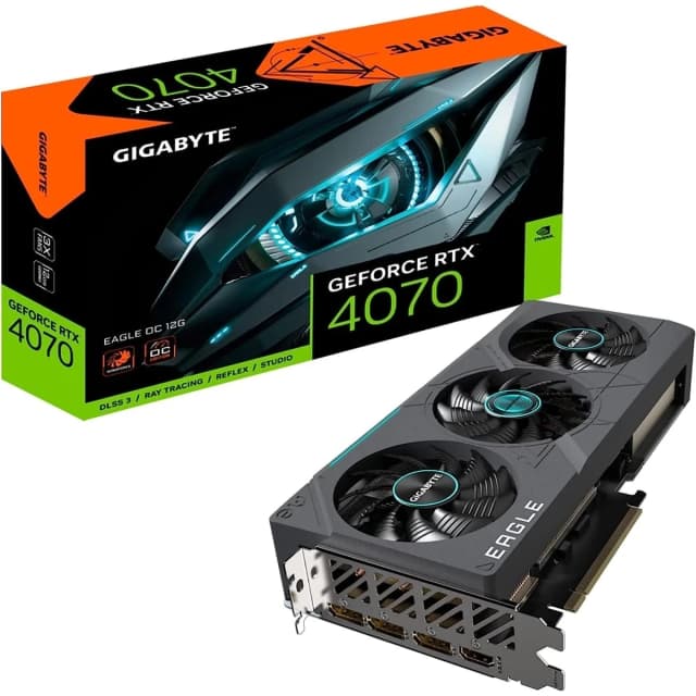 Gigabyte GeForce RTX 4070 Eagle OC 12G 3X WINDFORCE Fans 12GB 192-bit GDDR6X Video Card