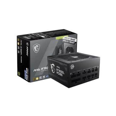 MSI MAG A750GL PCIE5 Full Modular 80 Plus Gold 750W ATX Power Supply