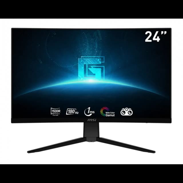 MSI Gaming Monitor G2422C 24″ inch VA 1920 x 1080 (FHD) Curvature 1500R 180Hz FreeSync Premium Frameless Design Night Vision
