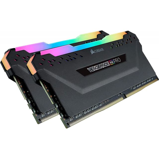CORSAIR VENGEANCE® RGB PRO 16GB (2 x 8GB) DDR4 RAM 3000MHz CL15 Memory Kit — Black