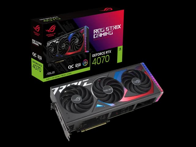 ASUS ROG Strix GeForce RTX 4070 OC Edition Gaming Graphics Card (PCIe 4.0, 12GB GDDR6X