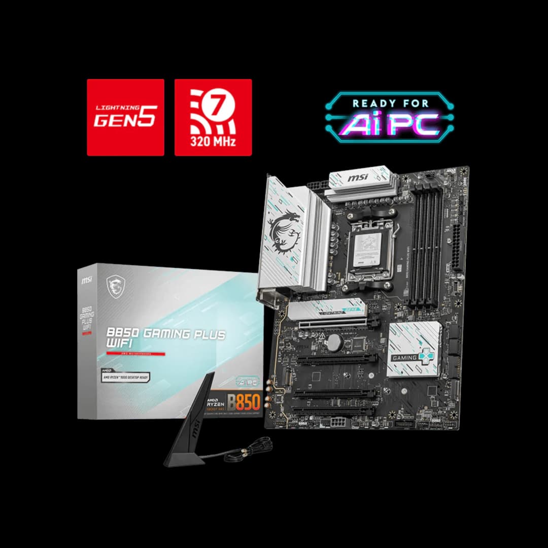 MSI B850 GAMING PLUS WIFI DDR5 AM5 Gaming Motherboard