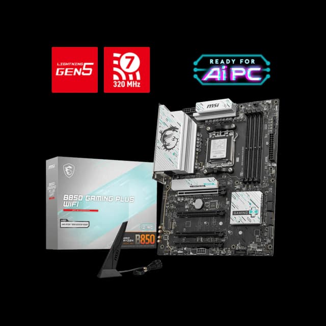 MSI B850 GAMING PLUS WIFI DDR5 AM5 Gaming Motherboard