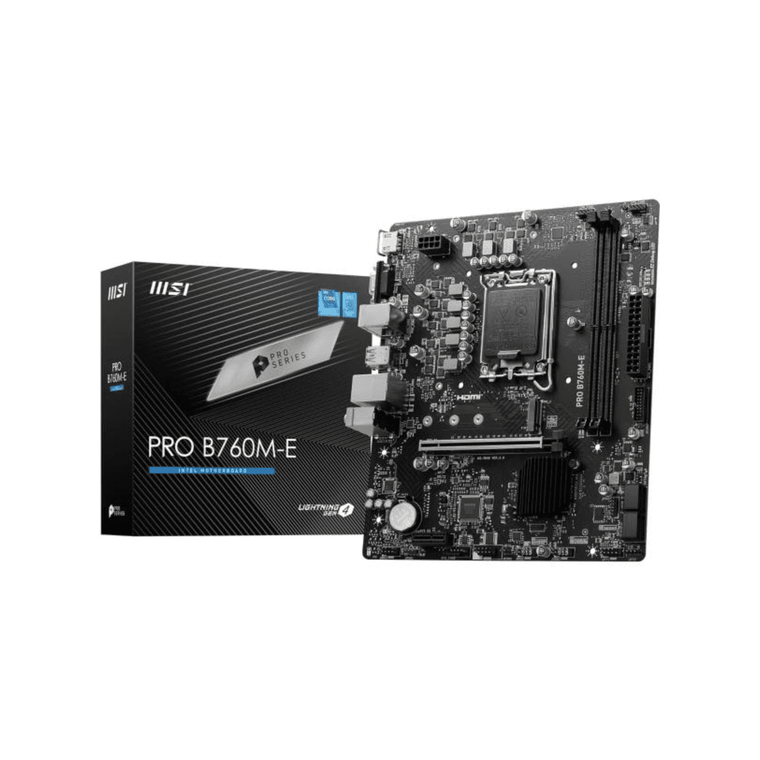 MSI PRO B760M-E DDR5 LGA1700 Micro-ATX Motherboard