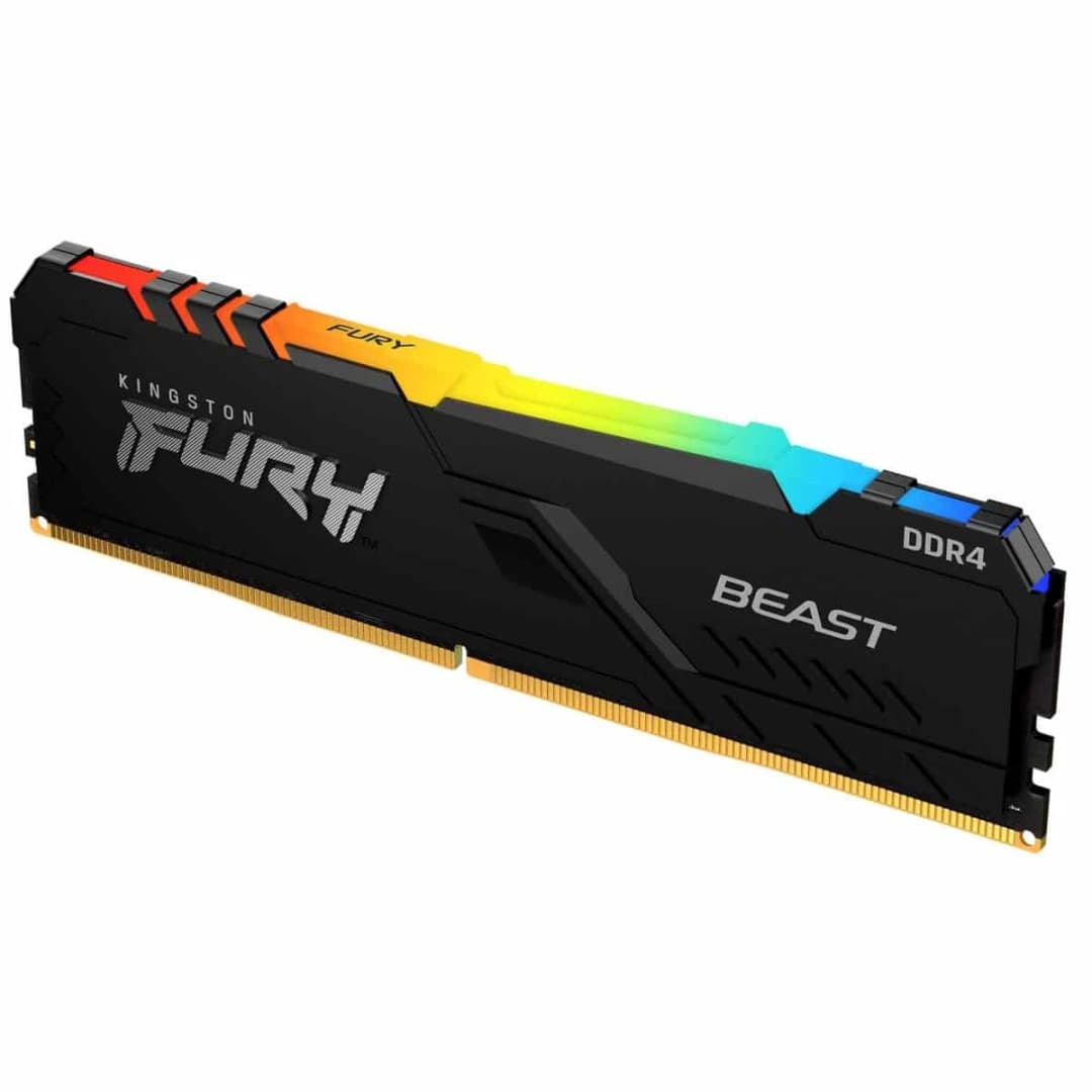 Kingston FURY Beast RGB 16GB DDR4-3200 CL16 Desktop Memory (1 × 16GB)