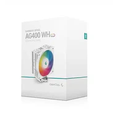 AG400 WH ARGB Single-Tower CPU Cooler, 120mm Static ARGB Fan, Direct-Touch Copper Heat Pipes, Intel/AMD Support