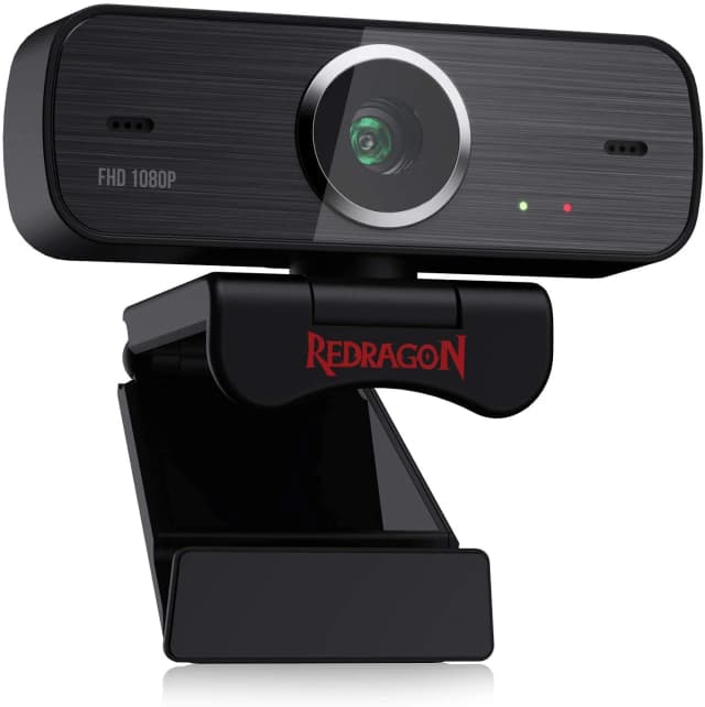 Redragon GW800 1080P Webcam with Built-in Dual Microphone, 360-Degree Rotation – 2.0 USB Skype Computer Web Camera – 30 FPS for Online Courses, Video Conferencing and Streaming