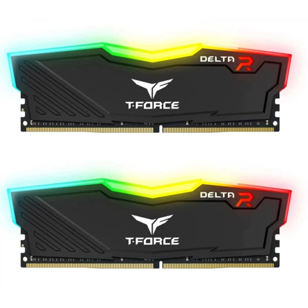 TEAMGROUP T-Force Delta RGB 16GB Kit (2x8GB) 3200MHz CL16 DDR4 Desktop Memory - Black