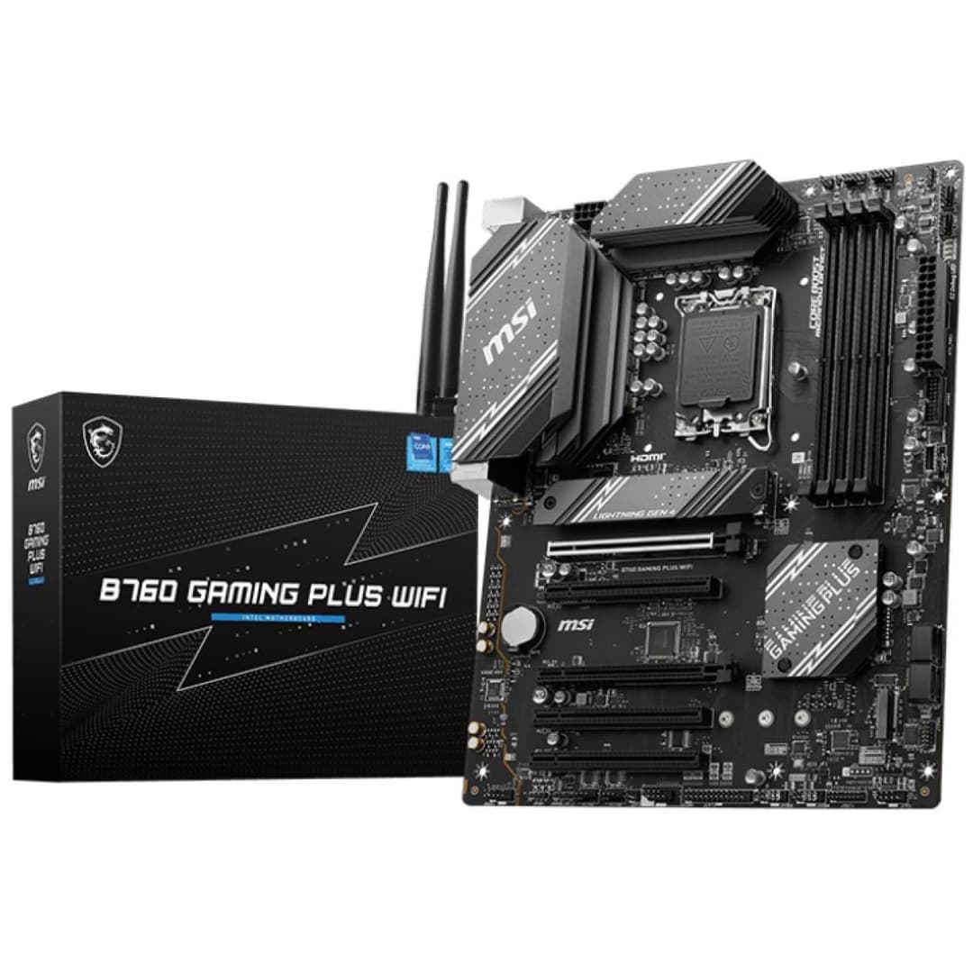 MSI B760 GAMING PLUS WIFI 6E ATX Gaming Motherboard – Optimized for Intel 13th Gen, DDR5, and PCIe 4.0
