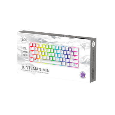 Razer Huntsman Mini 60% Gaming Keyboard RGB White – Purple Switches