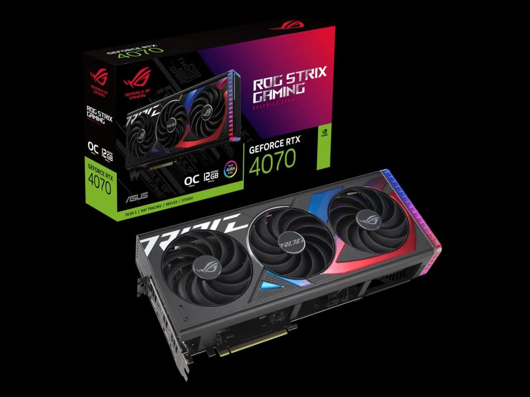 ASUS ROG Strix GeForce RTX 4070 OC Edition Gaming Graphics Card (PCIe 4.0, 12GB GDDR6X
