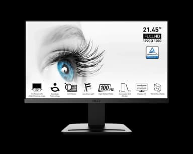 MSI PRO MP223 21.45 Inch Full HD Office LCD Monitor – 1920 X 1080, 100 Hz, Eye-Friendly Screen, VESA Mountable, Display Kit Support, Tilt-Adjustable