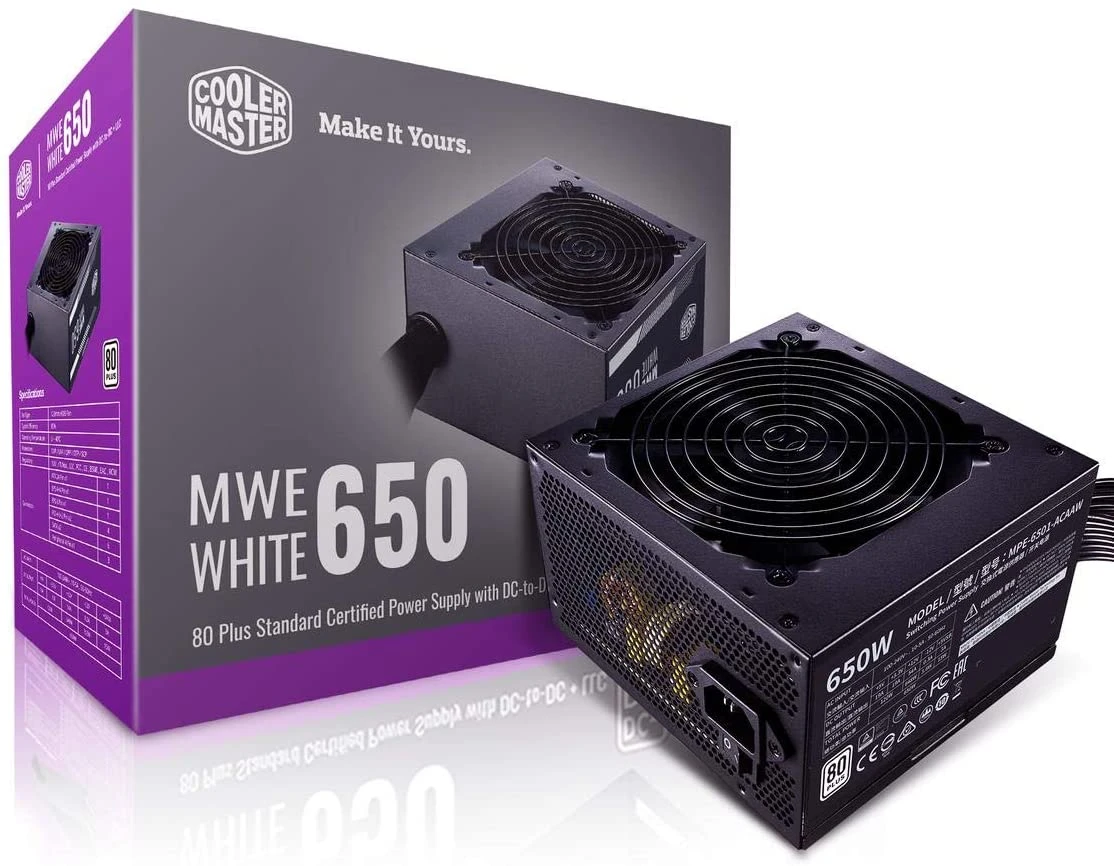 Cooler Master V650W MWE 650 WHITE 230V - V2 80+ Power Supply
