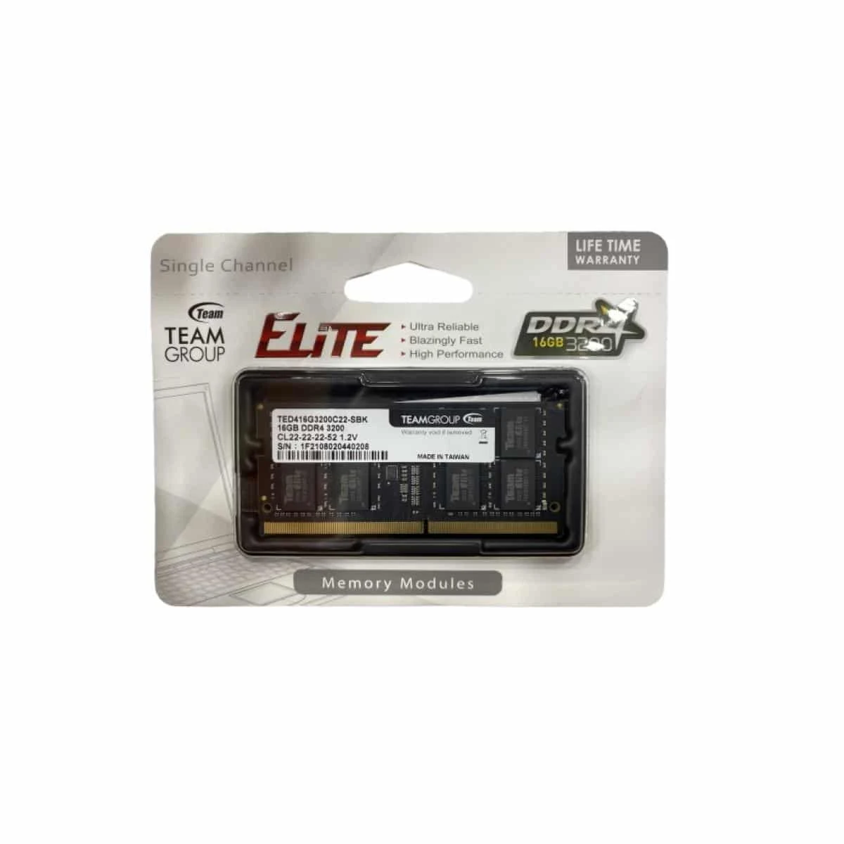 Teamgroup Elite So-dimm Single 16gb 3200mhz Cl22 Ddr4 Laptop Memory |  Memory - RAM