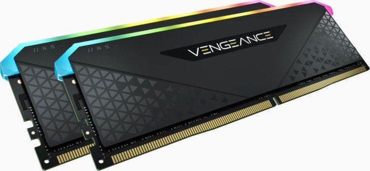 8GB) CL18 VENGEANCE® RGB Memory 16GB (2 RS 3600MHz DDR4 Angel x RAM - CORSAIR White Kit — Black