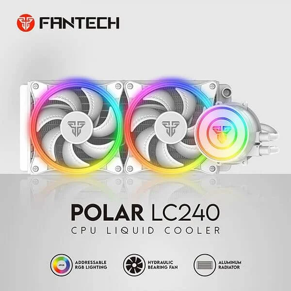 Fantech Lc240 Space Edition Rgb Cpu Liquid Cooling (White) |  Components |  CPU Cooler