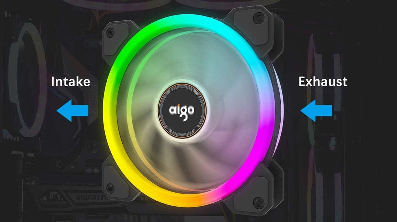 Aigo Dr12 Kit 5in1 120mm Dual Led Rgb Ring Fan Adjustable Color Quiet High Airflow Computer Case And |  Case |  Case accessories |  case fans