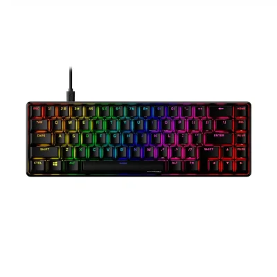 HyperX Alloy Origins 65 Mechanical Gaming Keyboard Compact 65% Form Factor Linear Red Switch Double Shot PBT Keycaps