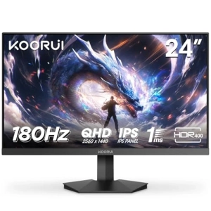 KOORUI G2421V – 24-Inch QHD 180Hz Gaming Monitor with HDR400, IPS Panel, and Adaptive Sync