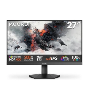 KOORUI G2721P 27 Inch Gaming Monitor,200Hz, Fast IPS, QHD 1440P, 1ms, HDR 400