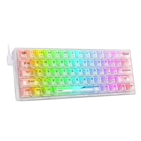 Redragon K617 CT Mechanical Gaming Keyboard – Transparent 60% RGB Keyboard with 61 Keys and Custom Linear Switches | Accessories Redragon K617 CT Mechanical Gaming Keyboard – Transparent 60% RGB Keyboard with 61 Keys and Custom Linear Switches | Accessories