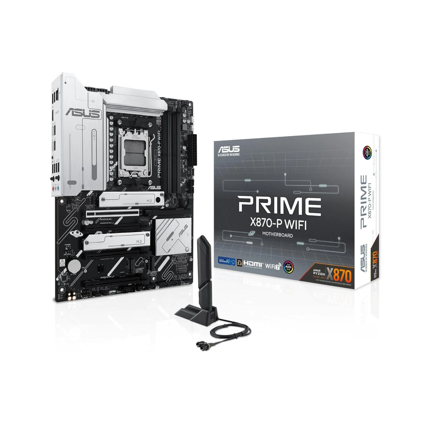 ASUS PRIME X870-P WIFI AM5 ATX Motherboard DDR5 PCIe 5.0 WiFi 7 | Motherboard