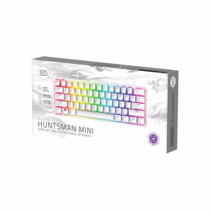 Razer Huntsman Mini 60% Gaming Keyboard RGB White – Purple Switches