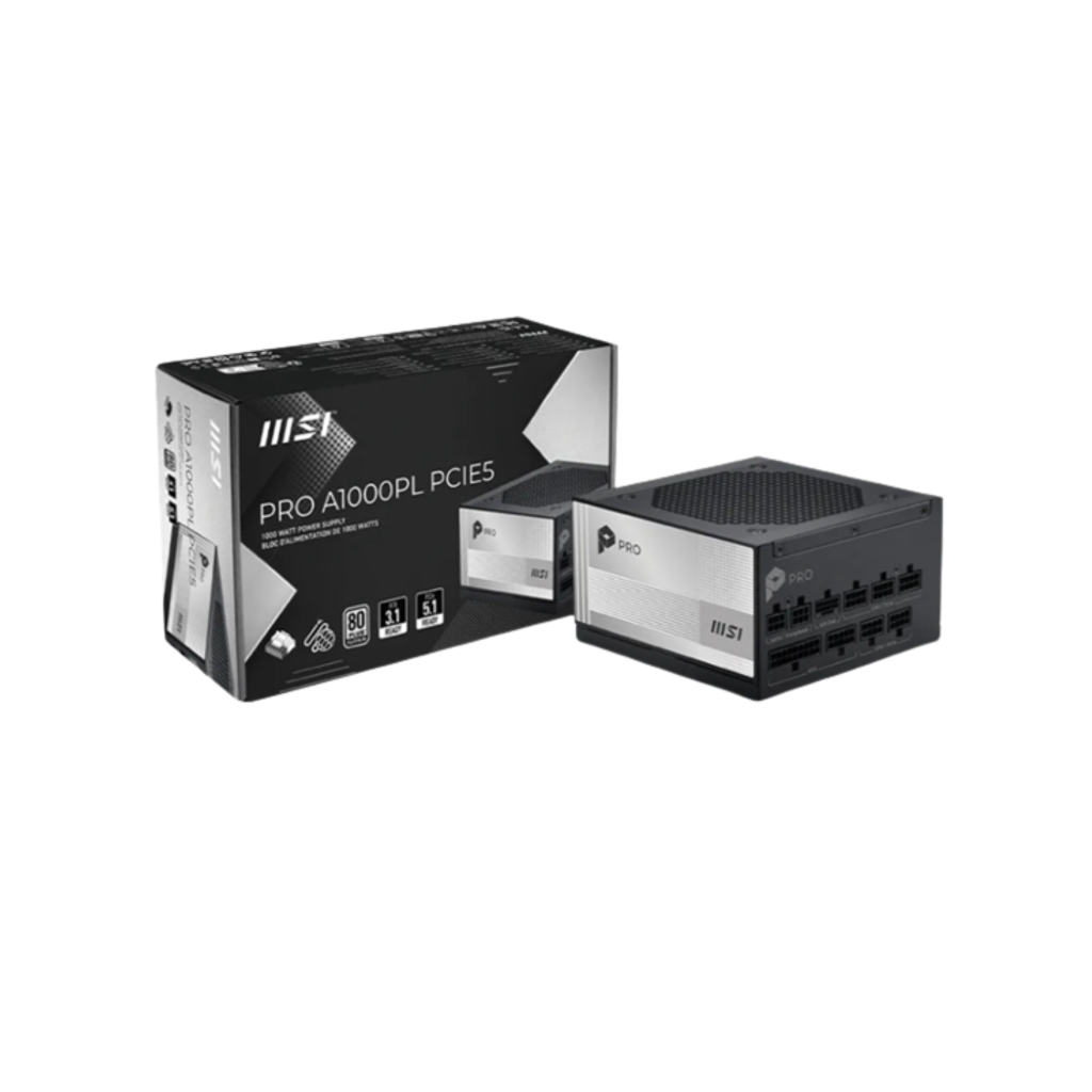 MSI PRO A1000PL 1000W 80 PLUS Platinum Fully Modular Power Supply