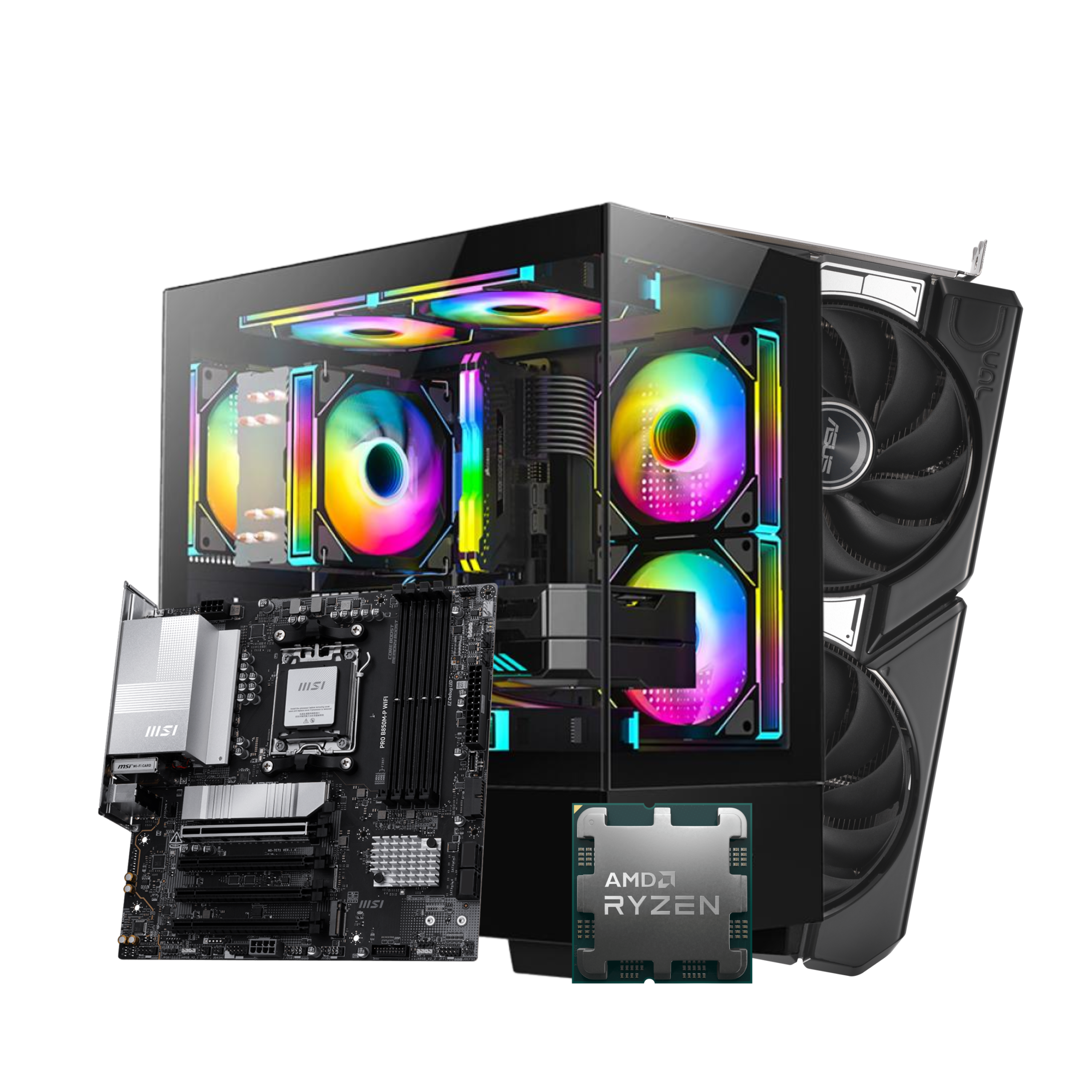 AMD Ryzen 7 7700 RTX 5060 8GB ASUS Dual Gaming PC | 16GB DDR5 6000 | 1TB NVMe | Gaming PCs IN JORDAN